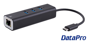 USB-C 3-Port Hub With Gigabit Ethernet