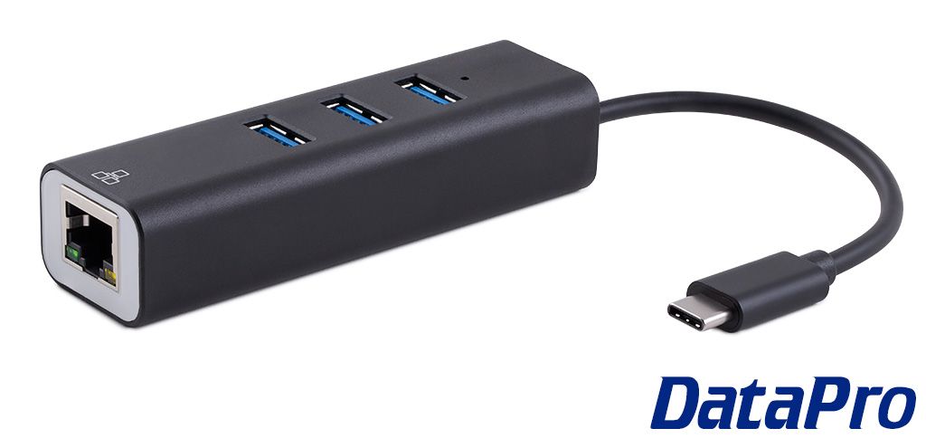 USB C Hub, 1G Ethernet & 3 x USB 3.0, Durable Aluminum