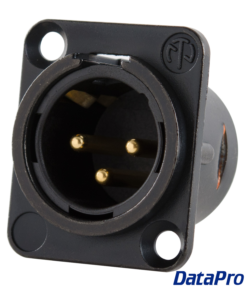 Neutrik XLR Panel Mount Connector Male -- DataPro