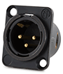 Neutrik XLR Panel Mount Connector Male