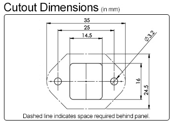 Ethernet Cutout Dimensions