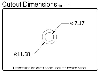 3.5mm Cutout Dimensions