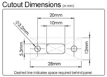 USB Micro-B Cutout Dimensions