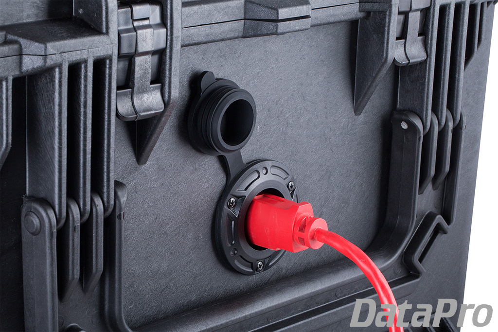 Pelican case with power inlet