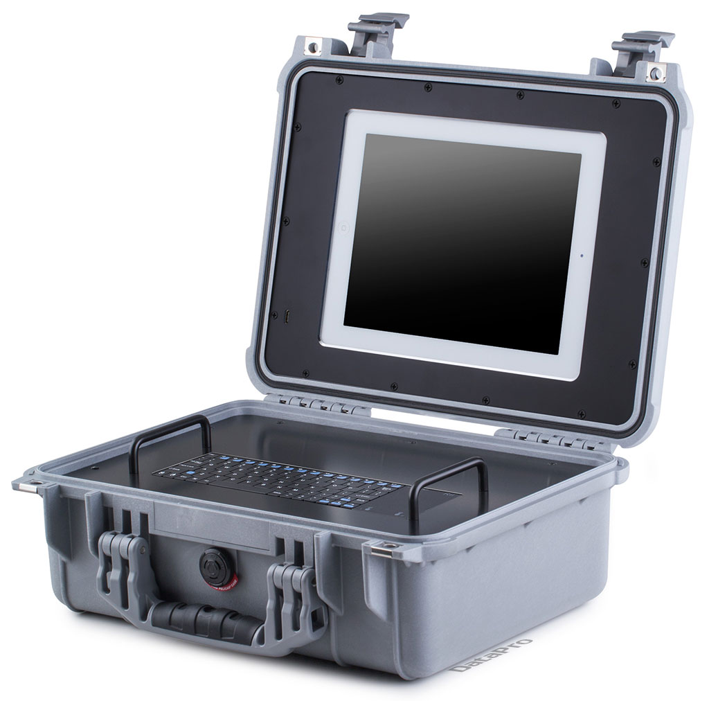 iPad and keyboard integrated Pelican case