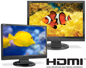 NEC AccuSync monitors with HDMI