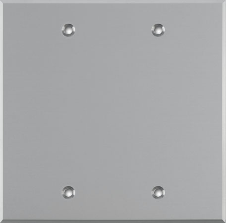 Clear&nbsp;Anodized&nbsp;Aluminum Premium 2-Gang Wall Plate