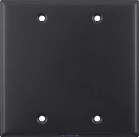 Black&nbsp;Anodized&nbsp;Aluminum 2-Gang