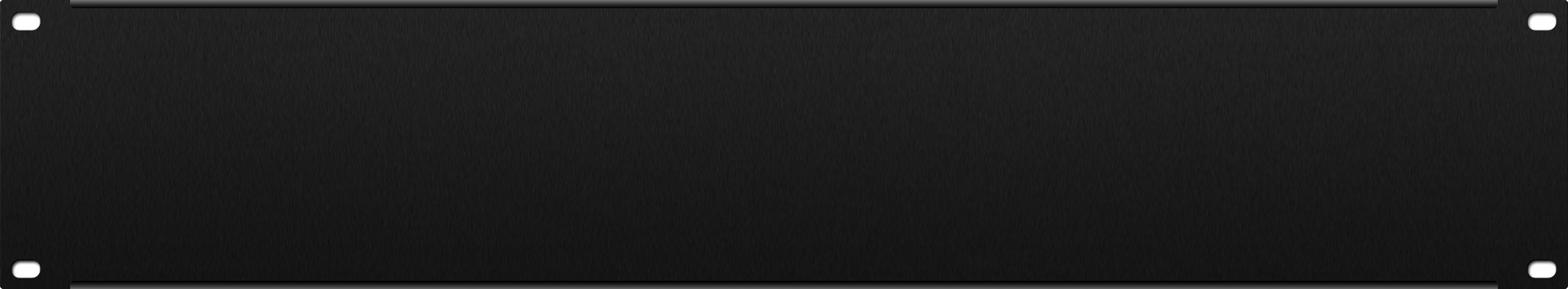 Flanged&nbsp;Black 2U Rack Panel