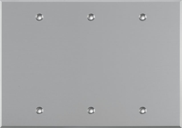 Clear&nbsp;Anodized&nbsp;Aluminum Premium 3-Gang Wall Plate