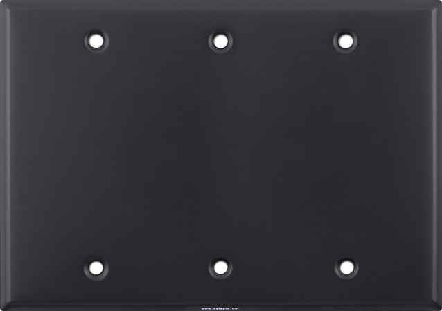 Black&nbsp;Anodized&nbsp;Aluminum 3-Gang