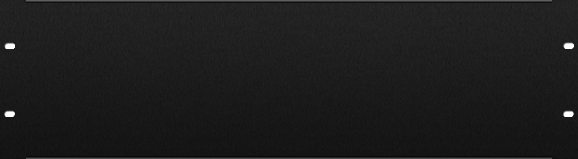 Flanged&nbsp;Black 3U Rack Panel