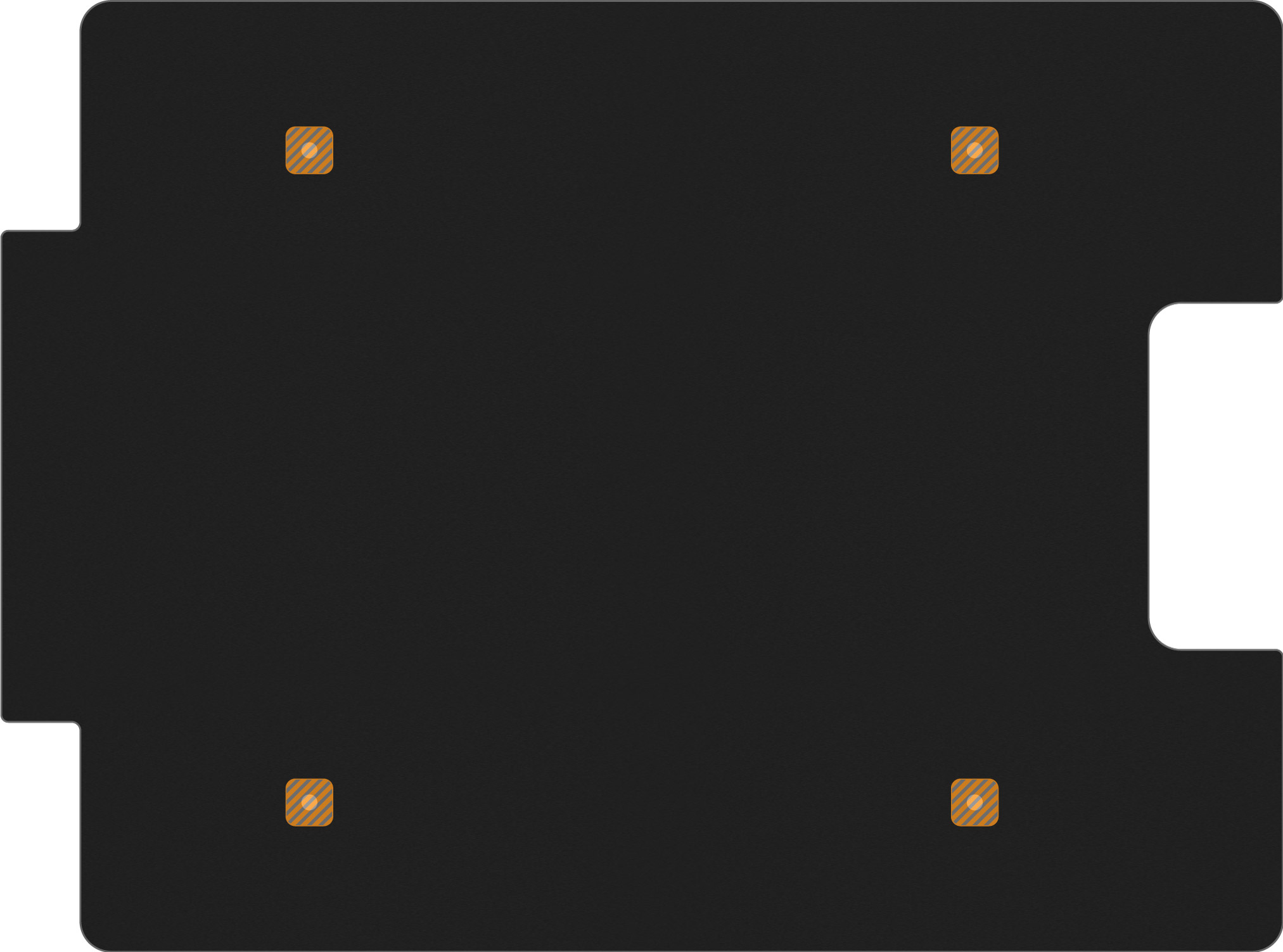 Black&nbsp;Anodized&nbsp;Aluminum Pelican 1607 Sub-Panel
