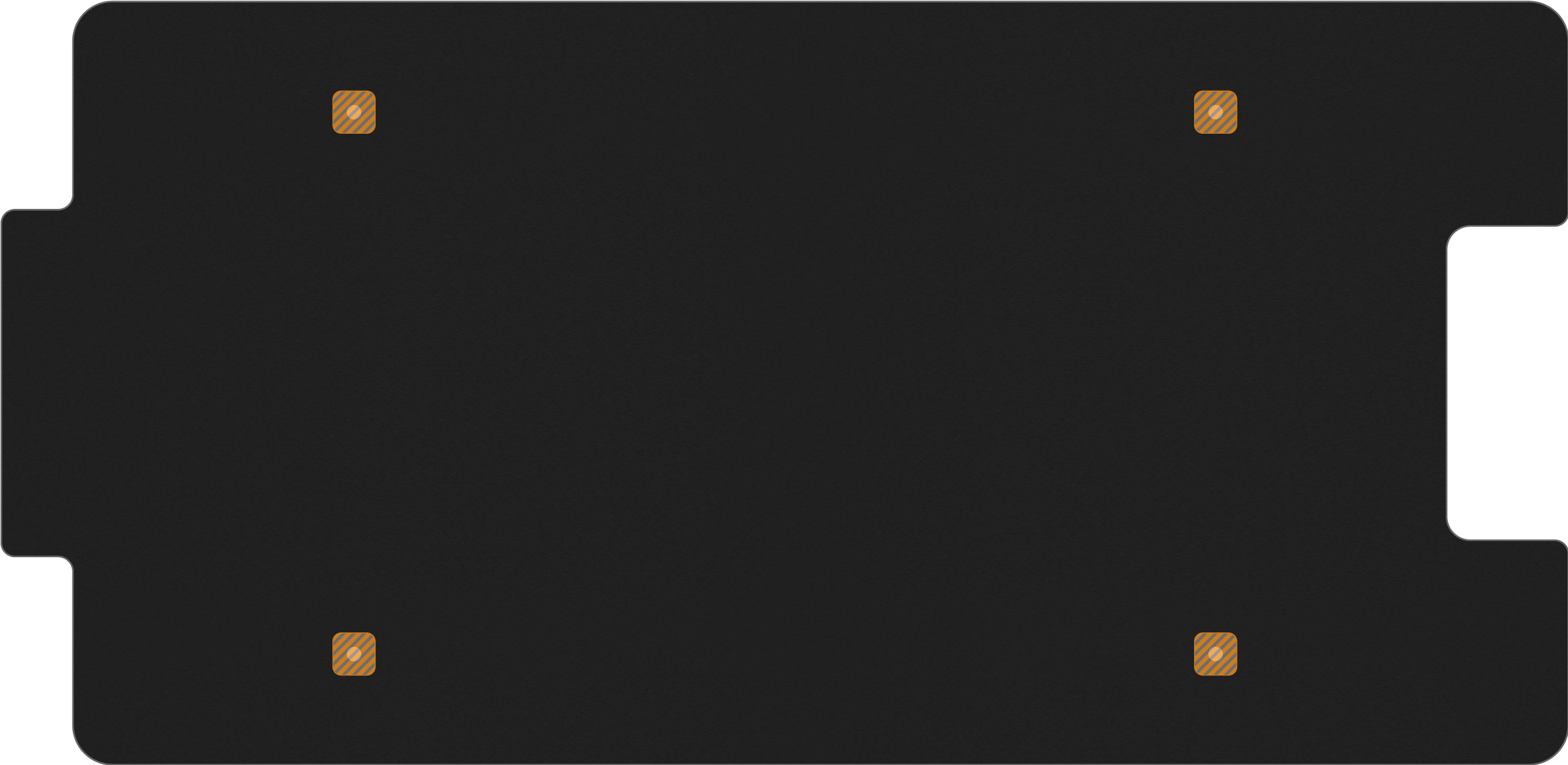 Black&nbsp;Anodized&nbsp;Aluminum Pelican 1626 Sub-Panel