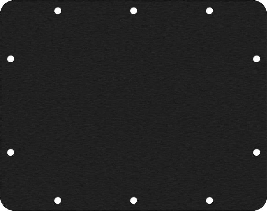 Black&nbsp;Anodized Aluminum Pelican IM20XX Base Panel