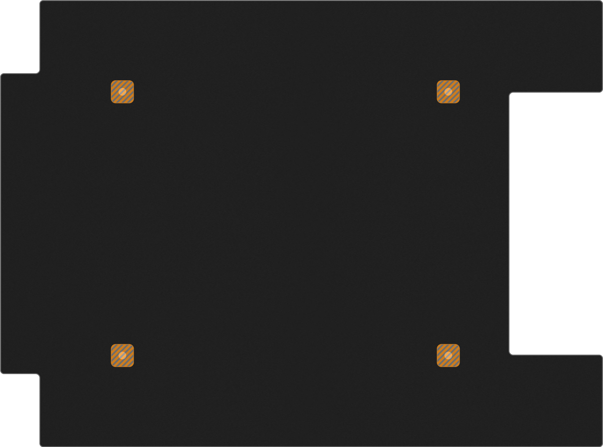 Black&nbsp;Anodized&nbsp;Aluminum Pelican 1610 Sub-Panel