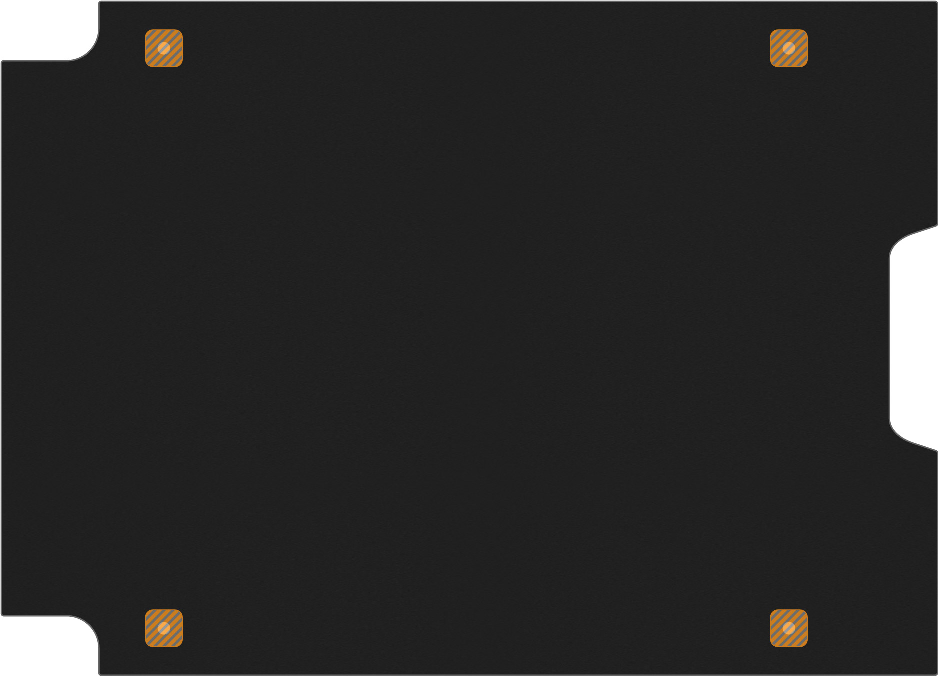 Black&nbsp;Anodized&nbsp;Aluminum Pelican 1560 Sub-Panel