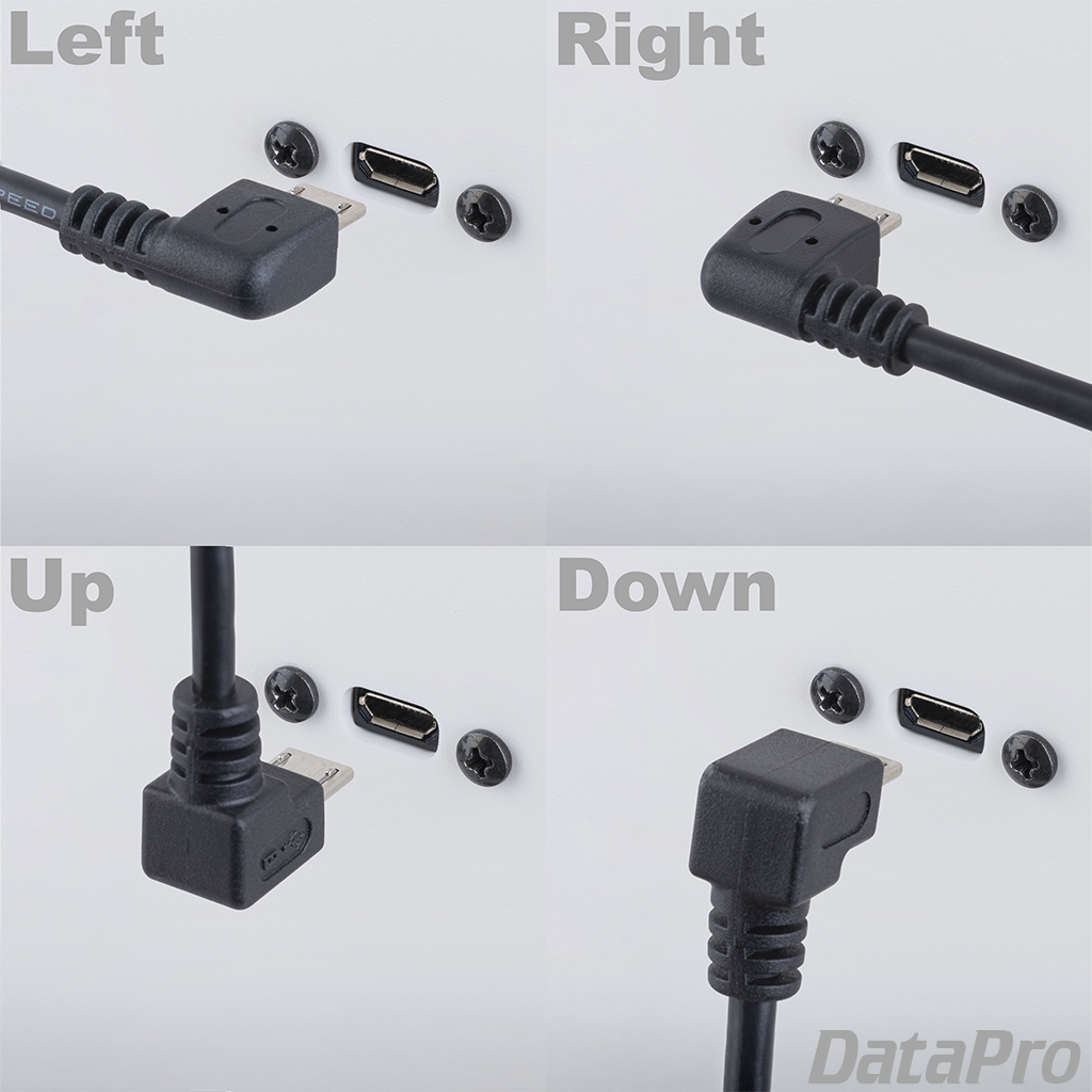 Orientations of USB Micro-B Cables